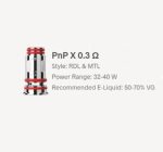 VOOPOO PnP-X 0.30Ohm Coil (5-Pack) - Image 2