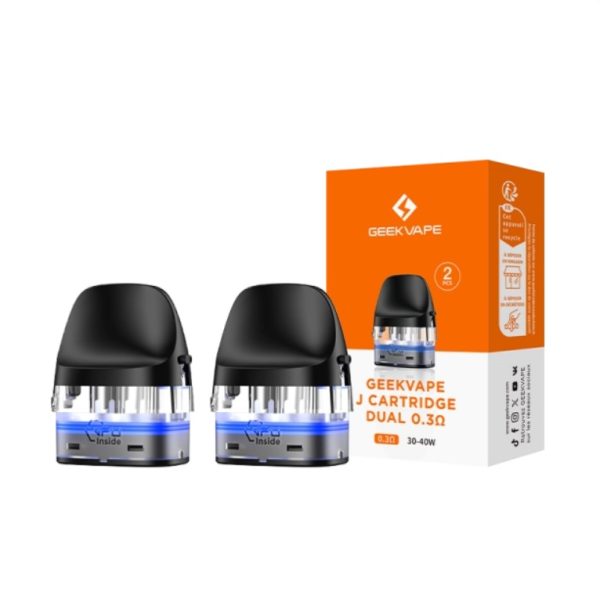 GeekVape J Dual Mesh Pod Substituição 0.3ohm 5ml (2-Pack)